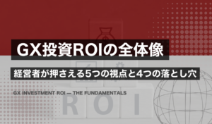 GX投資ROIの全体像｜経営者が押さえる5つの視点と4つの落とし穴